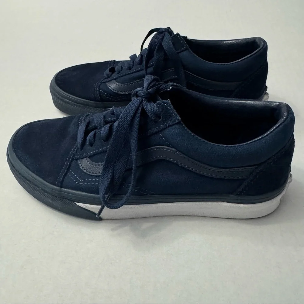 Vans Old Skool Mono Bumper Dress Blue Sneakers Unisex Mens 4.5 Womens 6 Navy